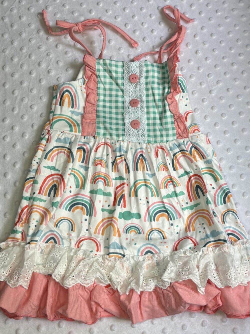 2T Rainbow Ruffle Summer Dress